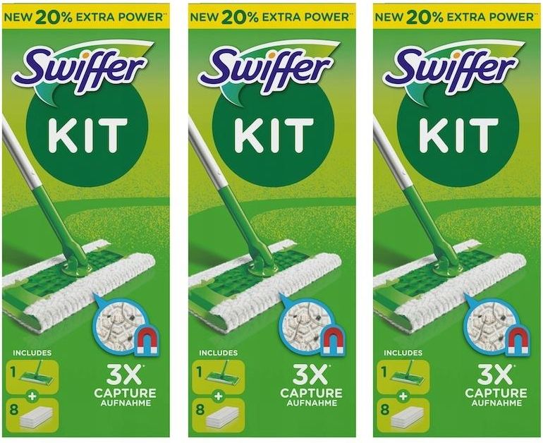 Swiffer 3x Zestaw mop do podłogi plus 8 ściereczek Opinie i