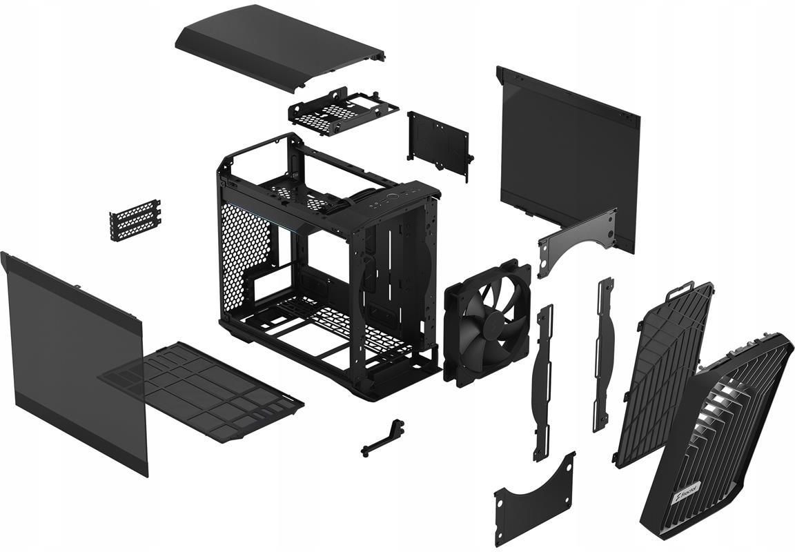 PCケース(自作PC用) Fractal Design Torrent Nano Black Solid Mini-ITXで空冷ハイエンドなら「Torrent Nano」、Fractal Design