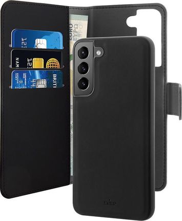 Puro Etui Wallet Detachable 2w1 do Samsung Galaxy S22+ Czarny