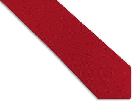 Czerwony gładki krawat męski C39