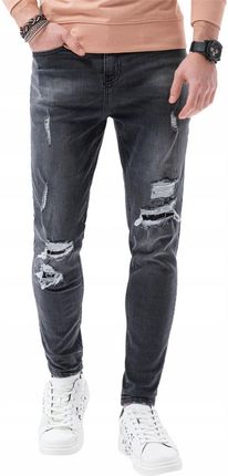Spodnie męskie jeansowe P1078 czarne XL
