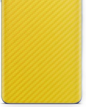Folia naklejka skórka strukturalna na TYŁ do Samsung Galaxy Tab S5e -  Carbon Żółty - apgo SKINS