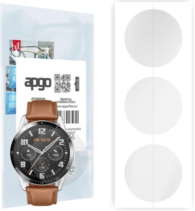 3x Folia hydrożelowa do Huawei Watch GT 2 46mm - apgo Smartwatch Hydrogel Protection Ochrona na ekran smartwatcha