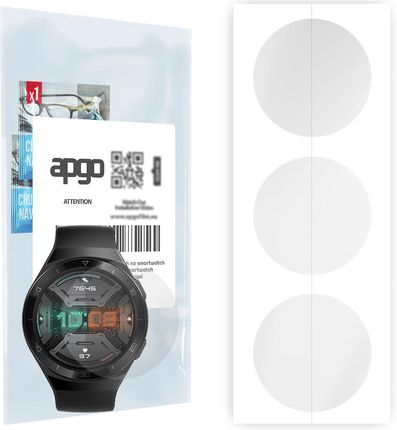 3x Folia hydrożelowa do Huawei Watch GT 2e - apgo Smartwatch Hydrogel Protection Ochrona na ekran smartwatcha