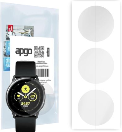 3x Folia hydrożelowa do Samsung Galaxy Watch Active - apgo Smartwatch Hydrogel Protection Ochrona na ekran smartwatcha