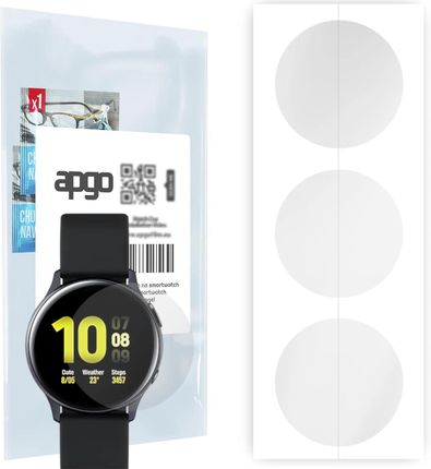 3x Folia hydrożelowa do Samsung Galaxy Watch Active 2 40mm - apgo Smartwatch Hydrogel Protection Ochrona na ekran smartwatcha