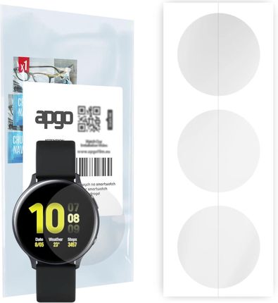 3x Folia hydrożelowa do Samsung Galaxy Watch Active 2 44mm - apgo Smartwatch Hydrogel Protection Ochrona na ekran smartwatcha