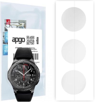 3x Folia hydrożelowa do Samsung Gear S3 Frontier - apgo Smartwatch Hydrogel Protection Ochrona na ekran smartwatcha