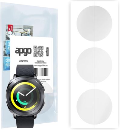 3x Folia hydrożelowa do Samsung Gear Sport - apgo Smartwatch Hydrogel Protection Ochrona na ekran smartwatcha