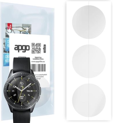 3x Folia hydrożelowa do Samsung Galaxy Watch 42MM - apgo Smartwatch Hydrogel Protection Ochrona na ekran smartwatcha