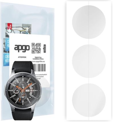 3x Folia hydrożelowa do Samsung Galaxy Watch 46MM - apgo Smartwatch Hydrogel Protection Ochrona na ekran smartwatcha