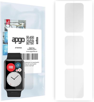 3x Folia hydrożelowa do Huawei Watch Fit - apgo Smartwatch Hydrogel Protection Ochrona na ekran smartwatcha