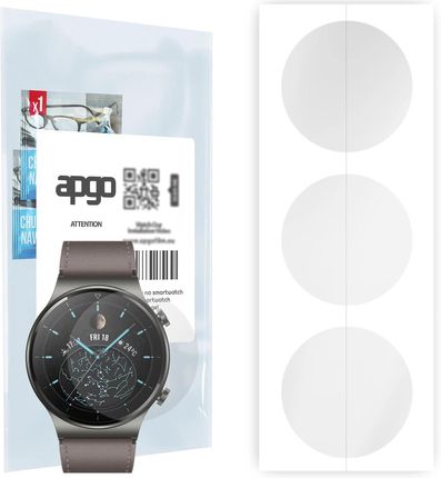 3x Folia hydrożelowa do Huawei Watch GT 2 Pro - apgo Smartwatch Hydrogel Protection Ochrona na ekran smartwatcha