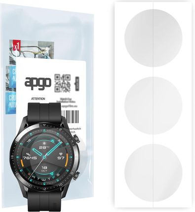 3x Folia hydrożelowa do Huawei Watch GT - apgo Smartwatch Hydrogel Protection Ochrona na ekran smartwatcha