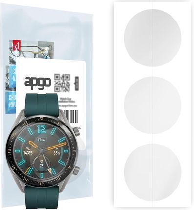 3x Folia hydrożelowa do Huawei Watch GT Active - apgo Smartwatch Hydrogel Protection Ochrona na ekran smartwatcha