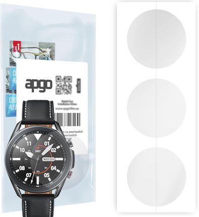 3x Folia hydrożelowa do Samsung Galaxy Watch 3 45MM - apgo Smartwatch Hydrogel Protection Ochrona na ekran smartwatcha