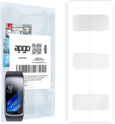 3x Folia hydrożelowa do Samsung Galaxy Gear Fit 2 - apgo Smartwatch Hydrogel Protection Ochrona na ekran smartwatcha