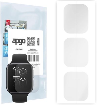3x Folia hydrożelowa do Oppo Watch (41mm) - apgo Smartwatch Hydrogel Protection Ochrona na ekran smartwatcha