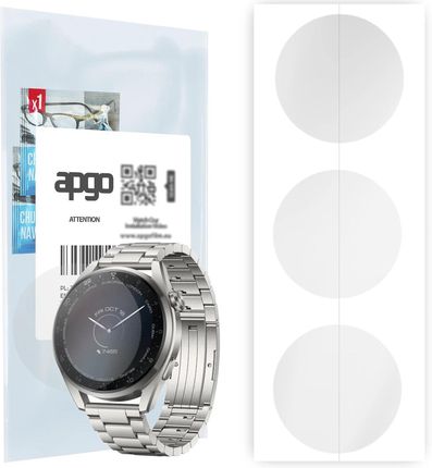 3x Folia hydrożelowa do Huawei Watch 3 Pro Elite - apgo Smartwatch Hydrogel Protection Ochrona na ekran smartwatcha
