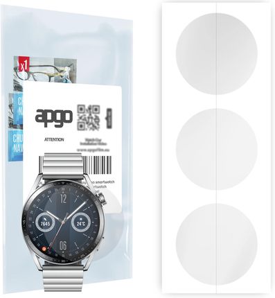 3x Folia hydrożelowa do Huawei Watch 3 Elite - apgo Smartwatch Hydrogel Protection Ochrona na ekran smartwatcha