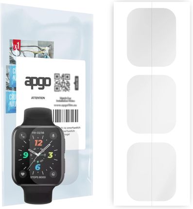 3x Folia hydrożelowa do Oppo Watch 2 42mm - apgo Smartwatch Hydrogel Protection Ochrona na ekran smartwatcha