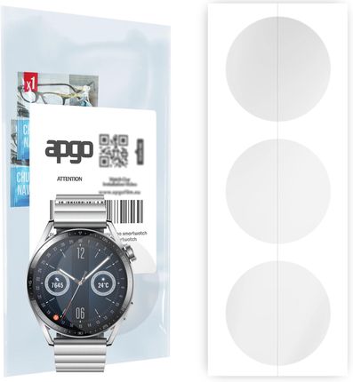 3x Folia hydrożelowa do Huawei Watch GT 3 46mm Elite - apgo Smartwatch Hydrogel Protection Ochrona na ekran smartwatcha