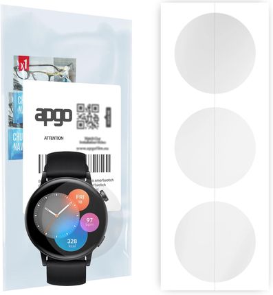 3x Folia hydrożelowa do Huawei Watch GT 3 42mm Active - apgo Smartwatch Hydrogel Protection Ochrona na ekran smartwatcha