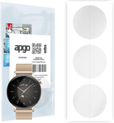 3x Folia hydrożelowa do Huawei Watch GT 3 42mm Elegant - apgo Smartwatch Hydrogel Protection Ochrona na ekran smartwatcha