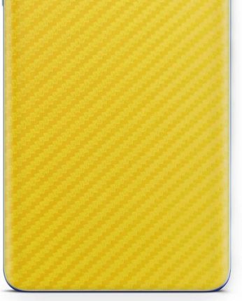 Folia naklejka skórka strukturalna na TYŁ do Huawei P40 lite E -  Carbon Żółty - apgo SKINS