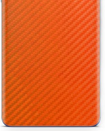 Folia naklejka skórka strukturalna na TYŁ do Samsung Galaxy A51 5G UW -  Carbon Pomarańczowy - apgo SKINS