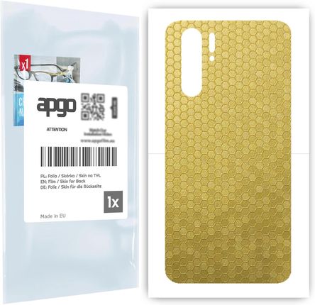 Folia naklejka skórka strukturalna na TYŁ do Huawei P30 Pro New Edition -  Plaster Miodu Złoty - apgo SKINS