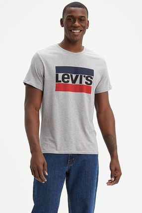 Levi\u2019s T-shirt jasnoszary-czerwony Melan\u017cowy W stylu casual Moda Koszulki T-shirty Levi’s 
