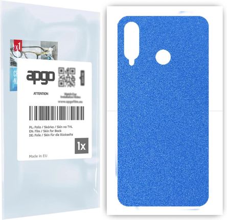 Folia naklejka skórka strukturalna na TYŁ do Huawei P30 lite New Edition -  Niebieski Pastel Matowy Chropowaty Baranek - apgo SKINS