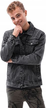 Kurtka męska jeansowa bawełna C525 czarna s. M