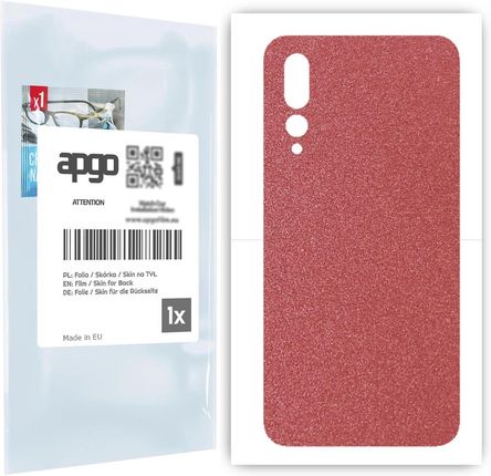 Folia naklejka skórka strukturalna na TYŁ do Huawei P20 Pro -  Różowy Pastel Matowy Chropowaty Baranek - apgo SKINS