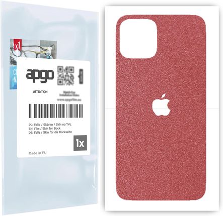 Folia naklejka skórka strukturalna na TYŁ do Apple iPhone 11 Pro -  Różowy Pastel Matowy Chropowaty Baranek - apgo SKINS