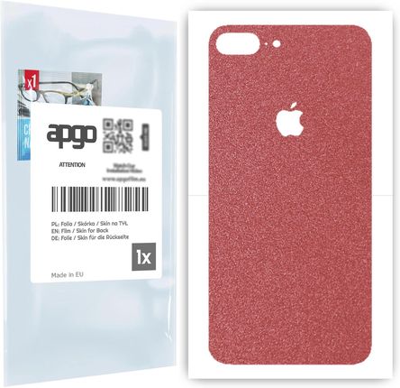 Folia naklejka skórka strukturalna na TYŁ do Apple iPhone 7 Plus -  Różowy Pastel Matowy Chropowaty Baranek - apgo SKINS