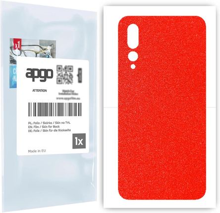 Folia naklejka skórka strukturalna na TYŁ do Huawei P20 Pro -  Czerwony Pastel Matowy Chropowaty Baranek - apgo SKINS