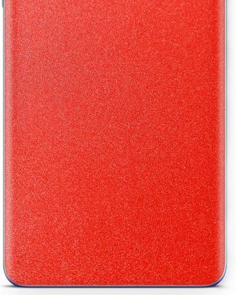 Folia naklejka skórka strukturalna na TYŁ do Samsung Galaxy M32 -  Czerwony Pastel Matowy Chropowaty Baranek - apgo SKINS