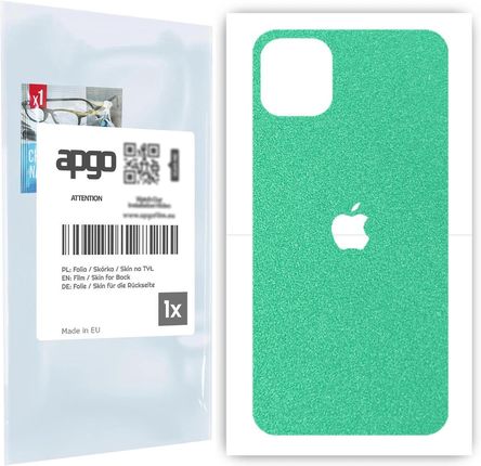 Folia naklejka skórka strukturalna na TYŁ do Apple iPhone 11 Pro Max -  Seledynowy Pastel Matowy Chropowaty Baranek - apgo SKINS