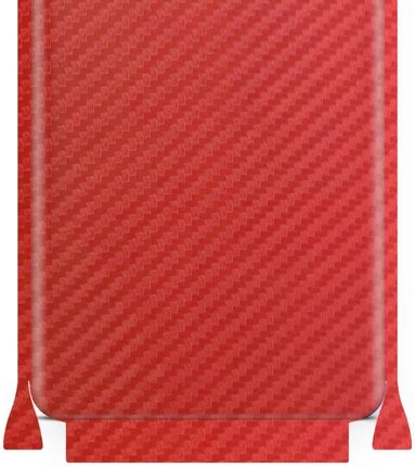Folia naklejka skórka strukturalna na TYŁ+BOKI do Samsung Galaxy Note 10 Lite -  Carbon Czerwony - apgo SKINS