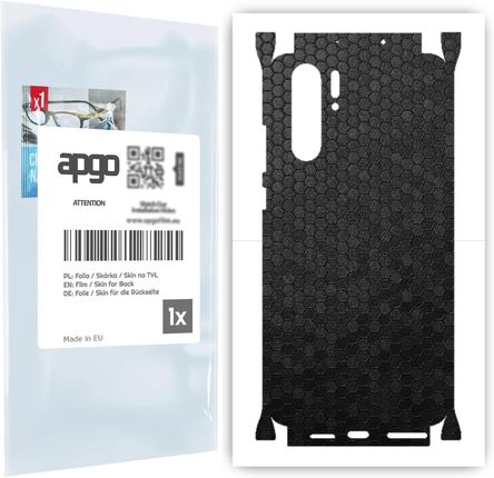Folia naklejka skórka strukturalna na TYŁ+BOKI do Huawei P30 Pro New Edition -  Plaster Miodu Czarny - apgo SKINS