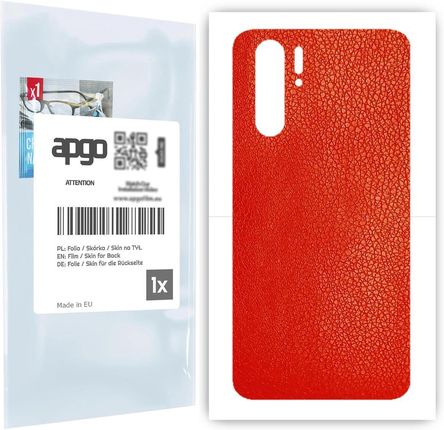 Folia naklejka skórka strukturalna na TYŁ do Huawei P30 Pro New Edition -  Skóra Czerwona - apgo SKINS