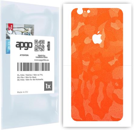 Folia naklejka skórka strukturalna na TYŁ do Apple iPhone 6 -  Moro | Camo Pomarańczowy - apgo SKINS