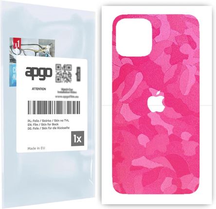 Folia naklejka skórka strukturalna na TYŁ do Apple iPhone 11 Pro -  Moro | Camo Różowy - apgo SKINS