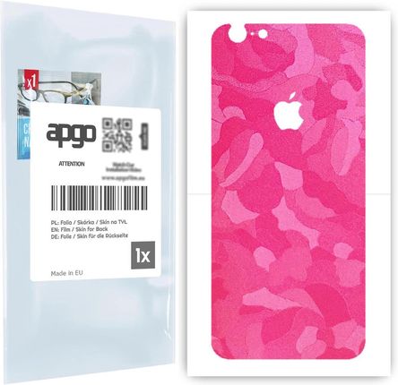 Folia naklejka skórka strukturalna na TYŁ do Apple iPhone 6 Plus -  Moro | Camo Różowy - apgo SKINS