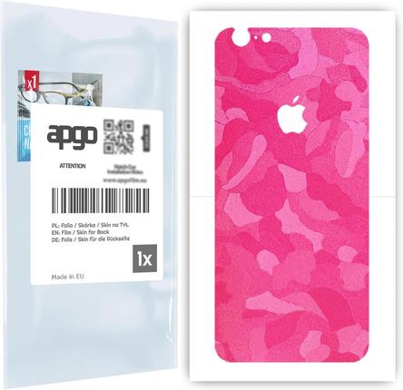 Folia naklejka skórka strukturalna na TYŁ do Apple iPhone 6s -  Moro | Camo Różowy - apgo SKINS