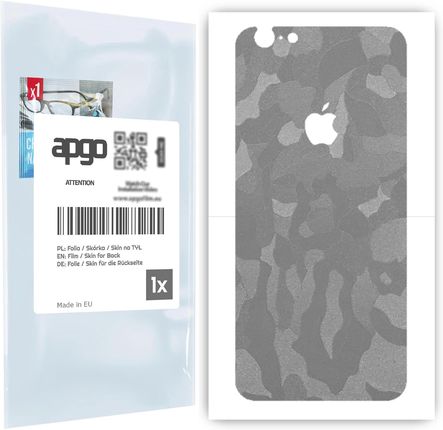 Folia naklejka skórka strukturalna na TYŁ do Apple iPhone 6 -  Moro | Camo Srebrny - apgo SKINS