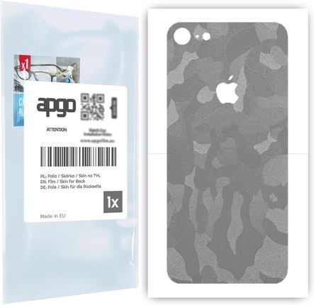 Folia naklejka skórka strukturalna na TYŁ do Apple iPhone 7 -  Moro | Camo Srebrny - apgo SKINS