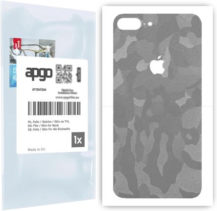 Folia naklejka skórka strukturalna na TYŁ do Apple iPhone 7 Plus -  Moro | Camo Srebrny - apgo SKINS